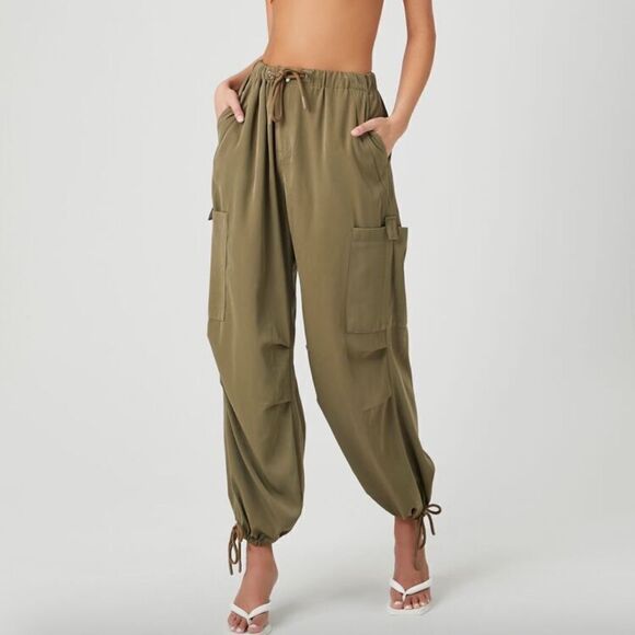 Forever 21 Pants - Forever 21 Cypress Cargo Wide-Leg Pants